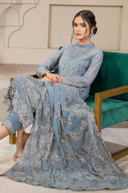Zarif | Falak Formals | ZF 05 BLUE BELL - Pakistani Designer Dress - by Zarif | Type: Formal - 100% Original at Saira Sultan