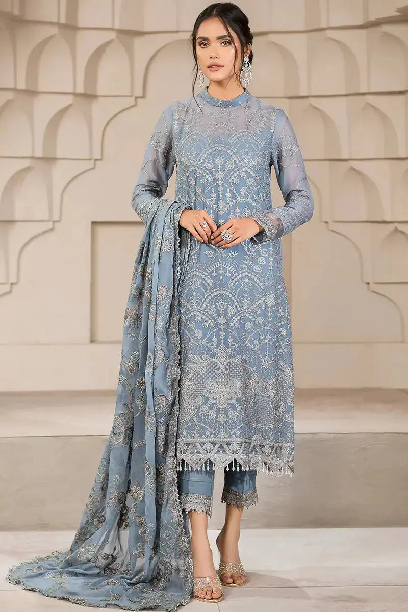 Zarif | Falak Formals | ZF 05 BLUE BELL - Pakistani Designer Dress - by Zarif | Type: Formal - 100% Original at Saira Sultan