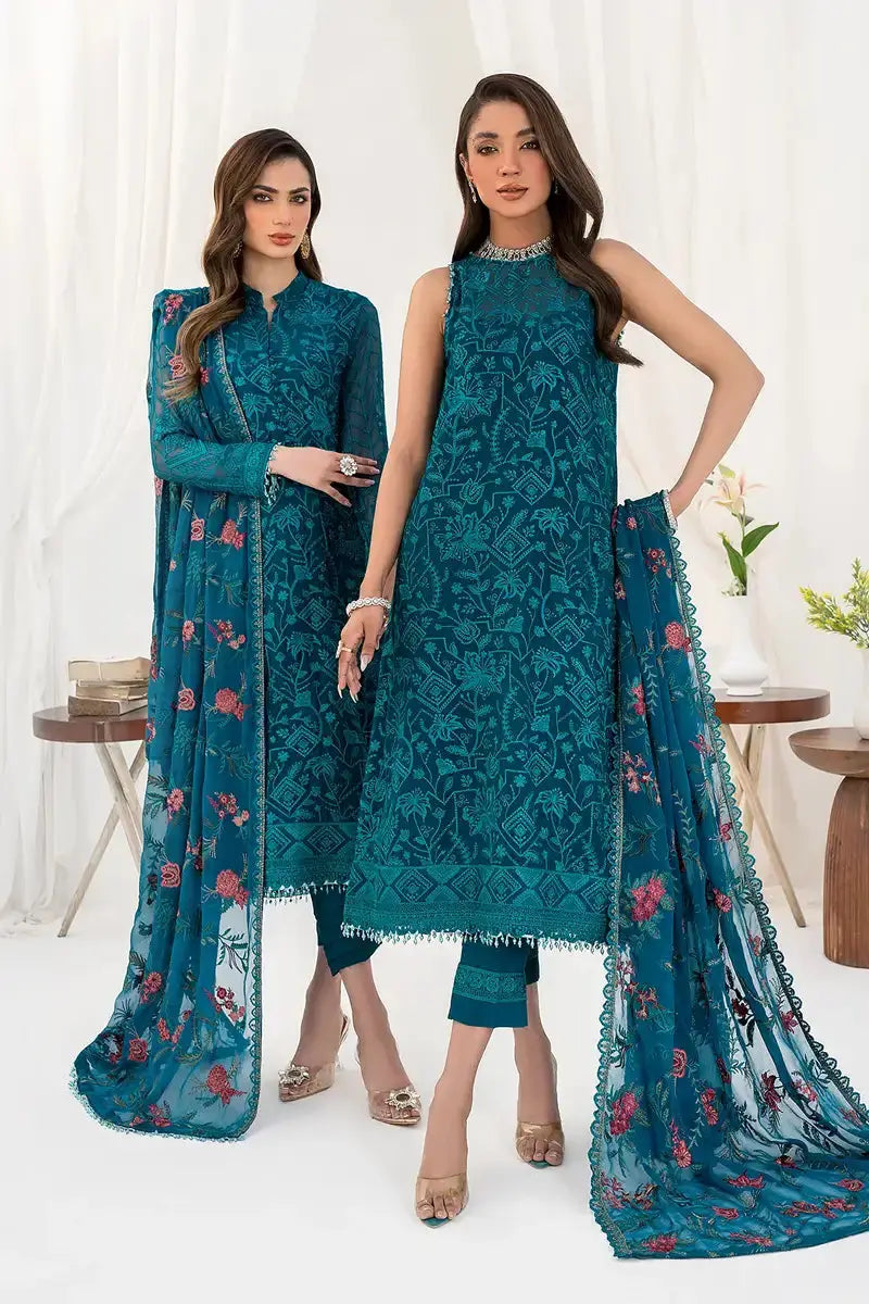Zarif | LA CELESTE LUXURY Formals | ZLC 03 GARDENIA - Pakistani Designer Dress - by Zarif | Type: Formal - 100% Original at Saira Sultan