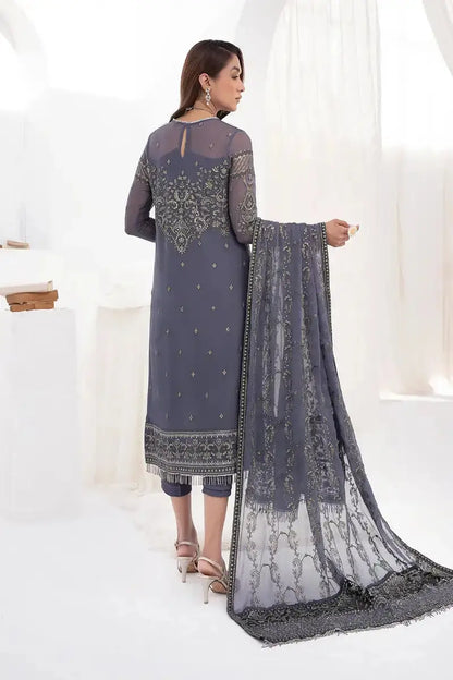 Zarif | LA CELESTE LUXURY Formals | ZLC 08 DUSTY TEAL - Pakistani Designer Dress - by Zarif | Type: Formal - 100% Original at Saira Sultan