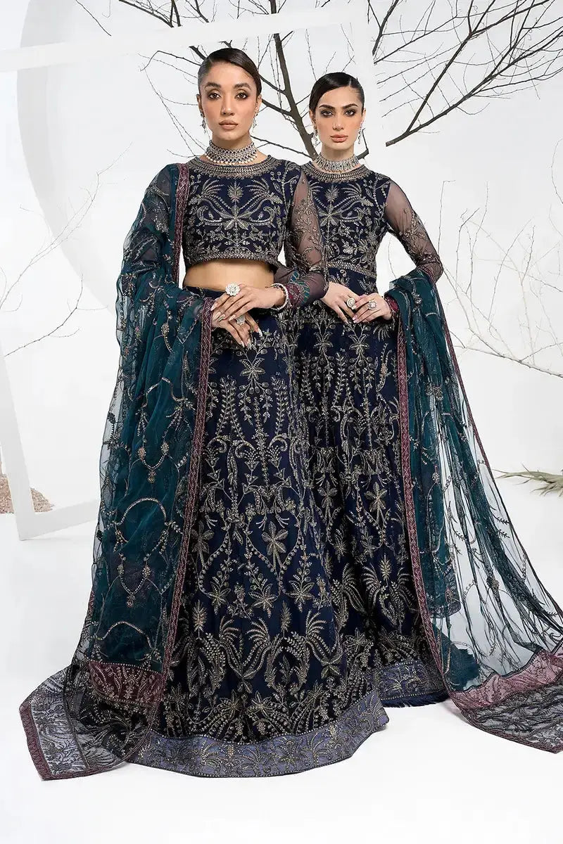 Zarif | LA CELESTE LUXURY Formals | ZLC 01 BLUEBERRY - Pakistani Designer Dress - by Zarif | Type: Formal - 100% Original at Saira Sultan
