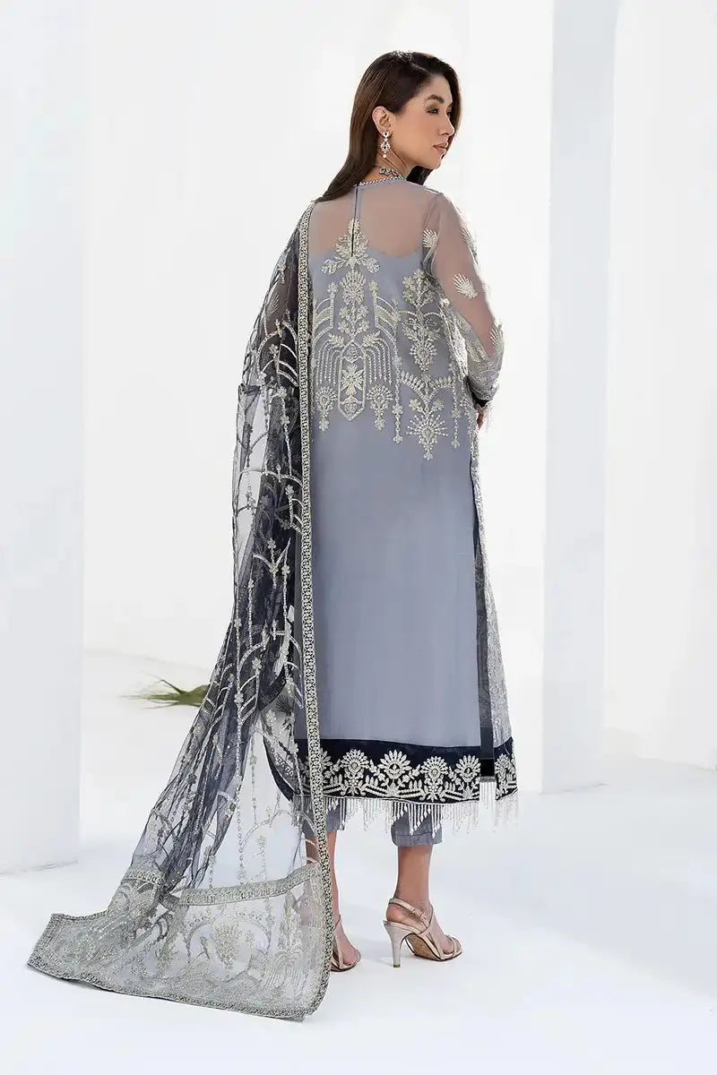 Zarif | LA CELESTE LUXURY Formals | ZLC 05 ASH GREY - Pakistani Designer Dress - by Zarif | Type: Formal - 100% Original at Saira Sultan