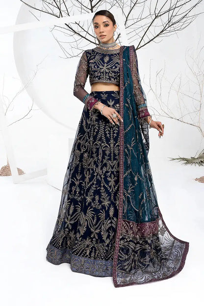 Zarif | LA CELESTE LUXURY Formals | ZLC 01 BLUEBERRY - Pakistani Designer Dress - by Zarif | Type: Formal - 100% Original at Saira Sultan
