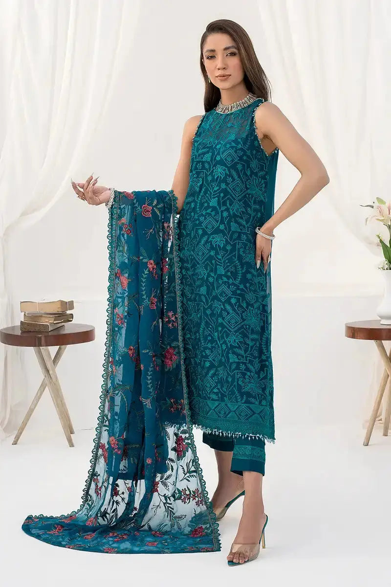 Zarif | LA CELESTE LUXURY Formals | ZLC 03 GARDENIA - Pakistani Designer Dress - by Zarif | Type: Formal - 100% Original at Saira Sultan