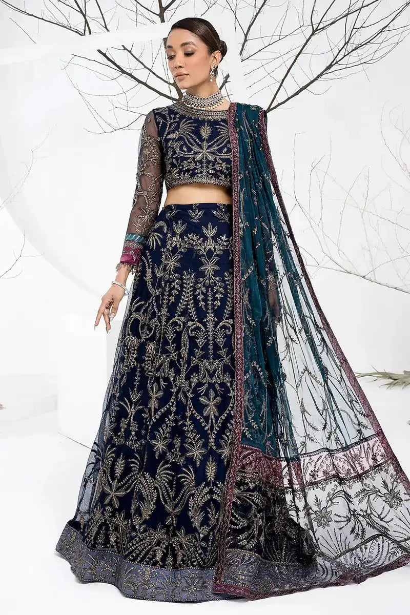 Zarif | LA CELESTE LUXURY Formals | ZLC 01 BLUEBERRY - Pakistani Designer Dress - by Zarif | Type: Formal - 100% Original at Saira Sultan