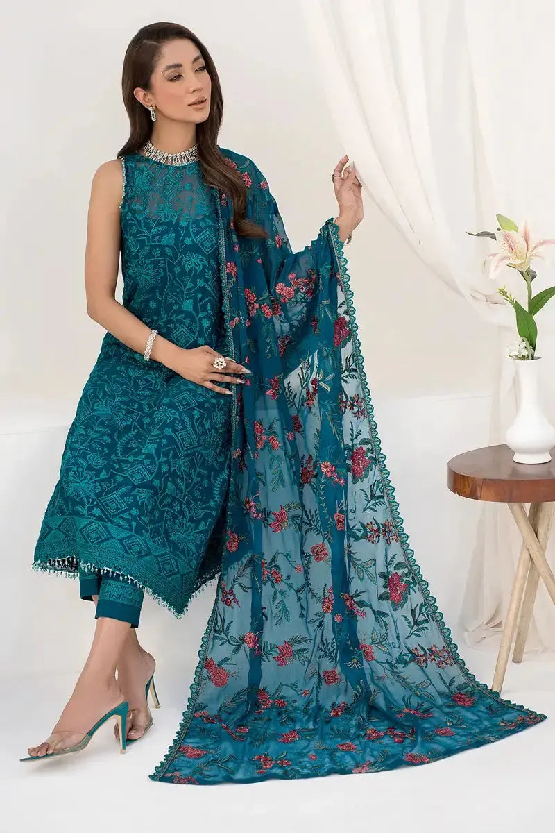 Zarif | LA CELESTE LUXURY Formals | ZLC 03 GARDENIA - Pakistani Designer Dress - by Zarif | Type: Formal - 100% Original at Saira Sultan