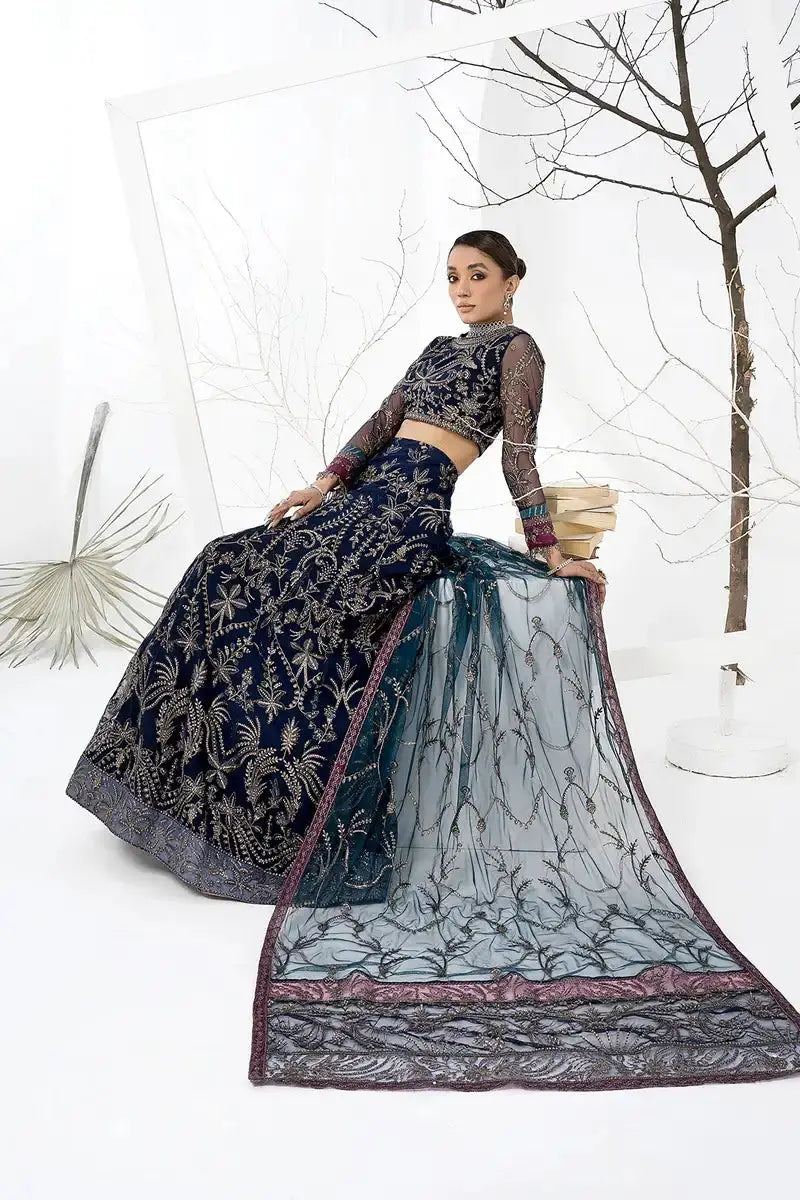 Zarif | LA CELESTE LUXURY Formals | ZLC 01 BLUEBERRY - Pakistani Designer Dress - by Zarif | Type: Formal - 100% Original at Saira Sultan