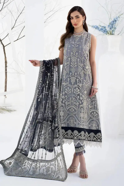 Zarif | LA CELESTE LUXURY Formals | ZLC 05 ASH GREY - Pakistani Designer Dress - by Zarif | Type: Formal - 100% Original at Saira Sultan