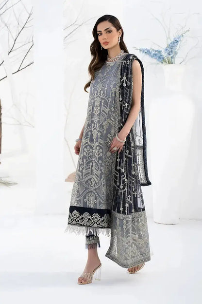 Zarif | LA CELESTE LUXURY Formals | ZLC 05 ASH GREY - Pakistani Designer Dress - by Zarif | Type: Formal - 100% Original at Saira Sultan