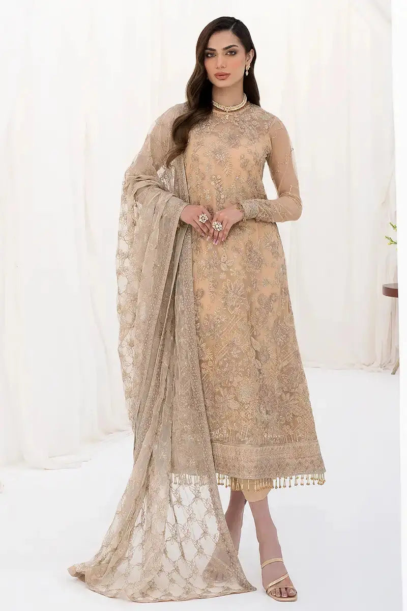 Zarif | LA CELESTE LUXURY Formals | ZLC 07 SAND GLOW - Pakistani Designer Dress - by Zarif | Type: Formal - 100% Original at Saira Sultan