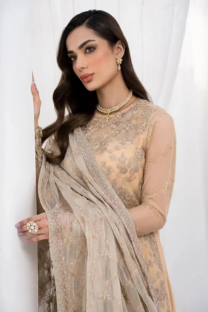 Zarif | LA CELESTE LUXURY Formals | ZLC 07 SAND GLOW - Pakistani Designer Dress - by Zarif | Type: Formal - 100% Original at Saira Sultan
