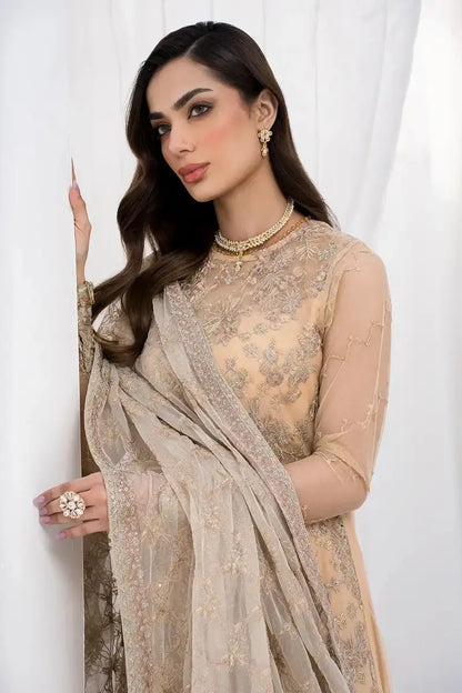Zarif | LA CELESTE LUXURY Formals | ZLC 07 SAND GLOW - Pakistani Designer Dress - by Zarif | Type: Formal - 100% Original at Saira Sultan