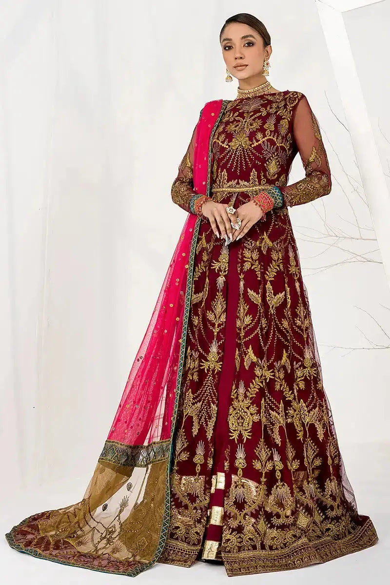Zarif | LA CELESTE LUXURY Formals | ZLC 04 BURNT ROSE - Pakistani Designer Dress - by Zarif | Type: Formal - 100% Original at Saira Sultan