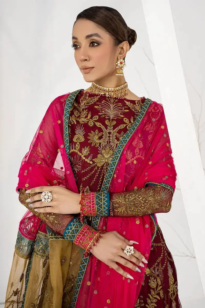 Zarif | LA CELESTE LUXURY Formals | ZLC 04 BURNT ROSE - Pakistani Designer Dress - by Zarif | Type: Formal - 100% Original at Saira Sultan