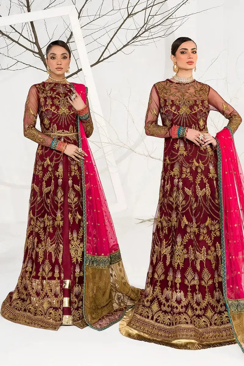Zarif | LA CELESTE LUXURY Formals | ZLC 04 BURNT ROSE - Pakistani Designer Dress - by Zarif | Type: Formal - 100% Original at Saira Sultan