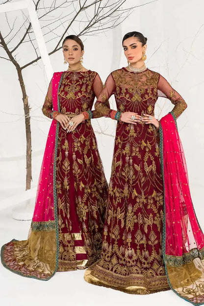 Zarif | LA CELESTE LUXURY Formals | ZLC 04 BURNT ROSE - Pakistani Designer Dress - by Zarif | Type: Formal - 100% Original at Saira Sultan