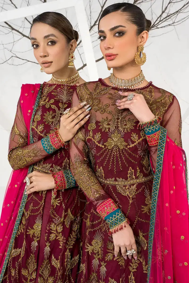 Zarif | LA CELESTE LUXURY Formals | ZLC 04 BURNT ROSE - Pakistani Designer Dress - by Zarif | Type: Formal - 100% Original at Saira Sultan