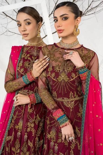 Zarif | LA CELESTE LUXURY Formals | ZLC 04 BURNT ROSE - Pakistani Designer Dress - by Zarif | Type: Formal - 100% Original at Saira Sultan