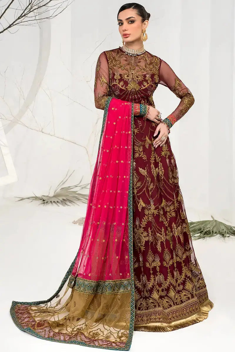 Zarif | LA CELESTE LUXURY Formals | ZLC 04 BURNT ROSE - Pakistani Designer Dress - by Zarif | Type: Formal - 100% Original at Saira Sultan