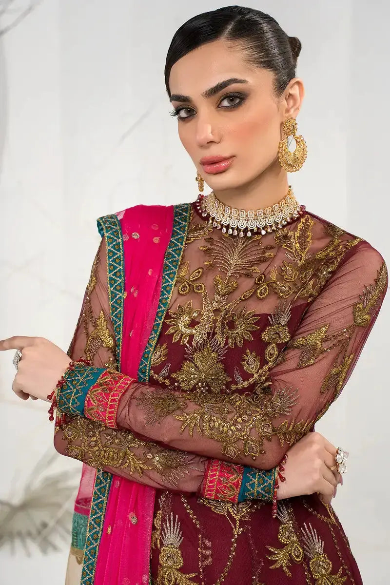 Zarif | LA CELESTE LUXURY Formals | ZLC 04 BURNT ROSE - Pakistani Designer Dress - by Zarif | Type: Formal - 100% Original at Saira Sultan