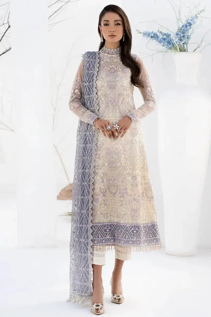 Zarif | LA CELESTE LUXURY Formals | ZLC 02 PEARL WHITE - Pakistani Designer Dress - by Zarif | Type: Formal - 100% Original at Saira Sultan