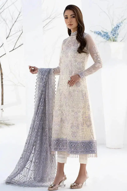 Zarif | LA CELESTE LUXURY Formals | ZLC 02 PEARL WHITE - Pakistani Designer Dress - by Zarif | Type: Formal - 100% Original at Saira Sultan