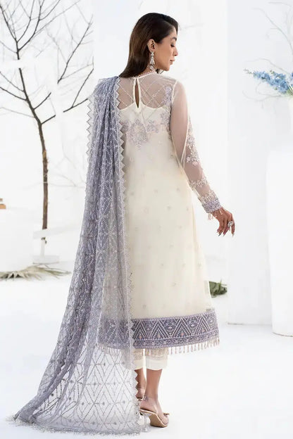 Zarif | LA CELESTE LUXURY Formals | ZLC 02 PEARL WHITE - Pakistani Designer Dress - by Zarif | Type: Formal - 100% Original at Saira Sultan