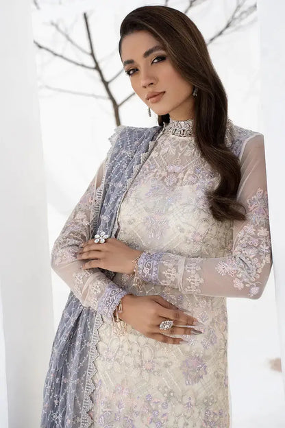 Zarif | LA CELESTE LUXURY Formals | ZLC 02 PEARL WHITE - Pakistani Designer Dress - by Zarif | Type: Formal - 100% Original at Saira Sultan
