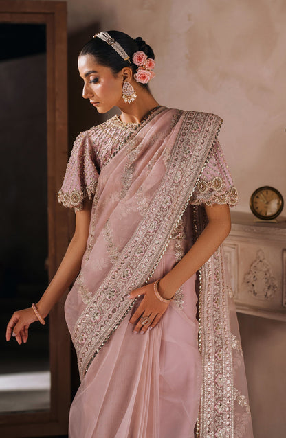 Zevk | Malika Jaan Bridals | MALLIKA JAAN M Lilac Tusel Silk