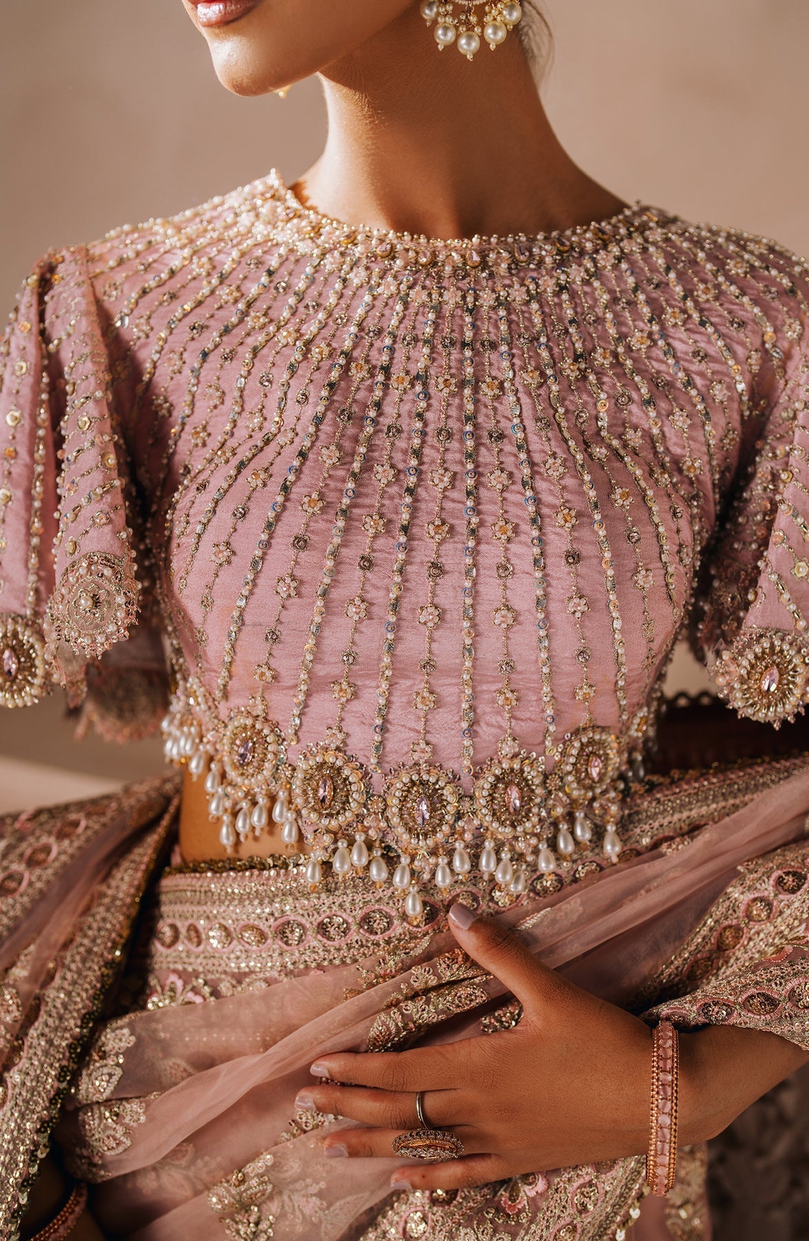 Zevk | Malika Jaan Bridals | MALLIKA JAAN L Lilac Tusel Silk