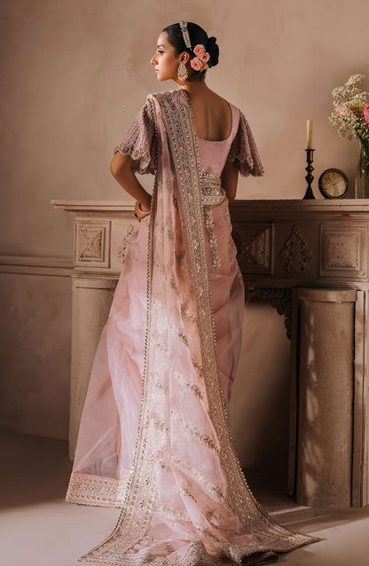 Zevk | Malika Jaan Bridals | MALLIKA JAAN S Lilac Tusel Silk