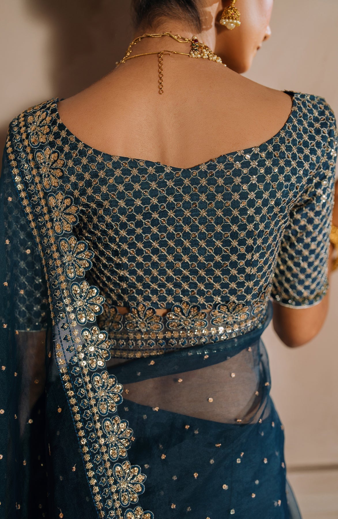 Zevk | Malika Jaan Bridals | NEELO JAAN Custom Size Teal Green Tusel Silk
