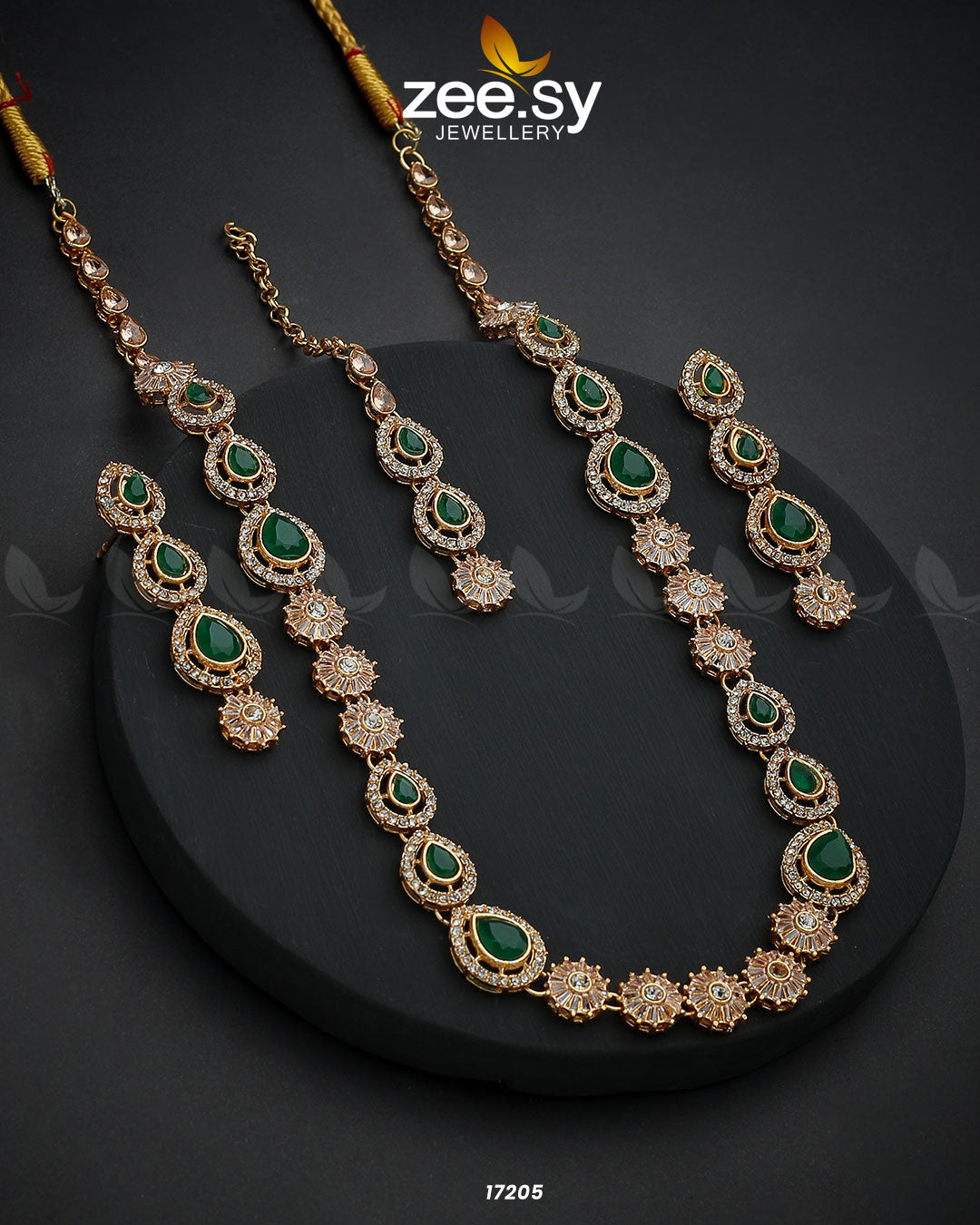 Serenity Mala Necklace Golden Green
