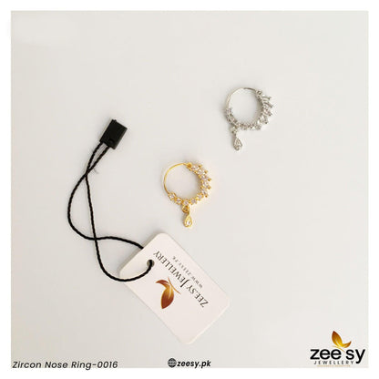 Zircon Nose Ring-0016 Golden
