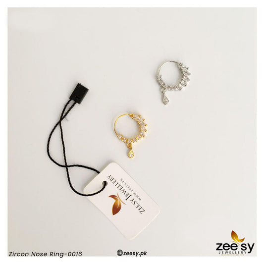 Zircon Nose Ring-0016 Golden