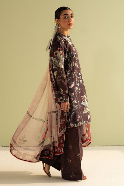 Zara Shahjahan | Coco Prints 25 | Zoe-7B M Dark Maroon Lawn