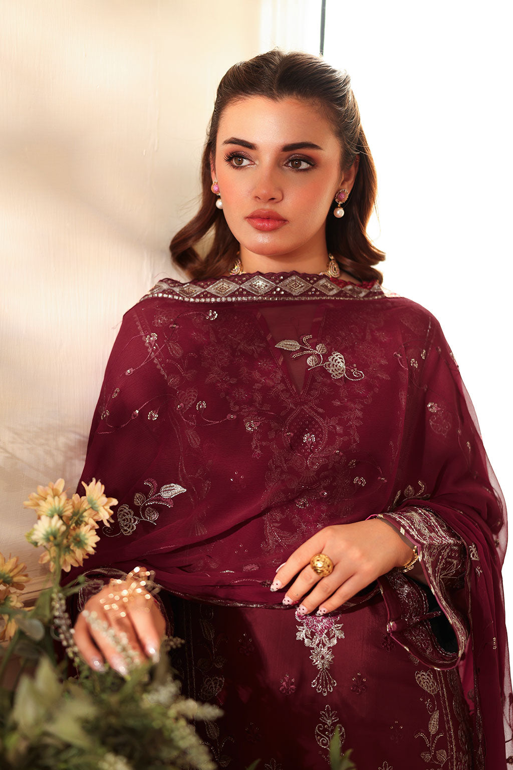 Ramsha | Aangan Luxury Raw silk | AA-203 by Ramsha - Designer Dress  - Type : Ladies Clothes - Available at Saira Sultan - 100% Original 