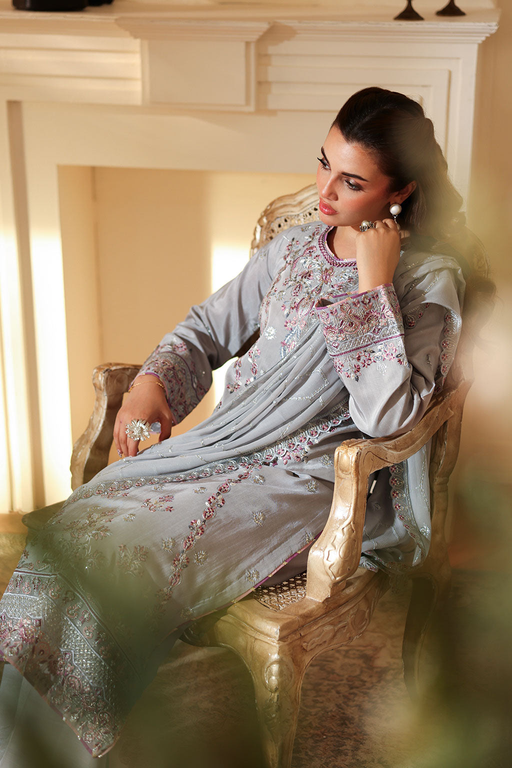 Ramsha | Aangan Luxury Raw silk | AA-209 by Ramsha - Designer Dress - Type : Ladies Clothes - Available at Saira Sultan - 100% Original 
