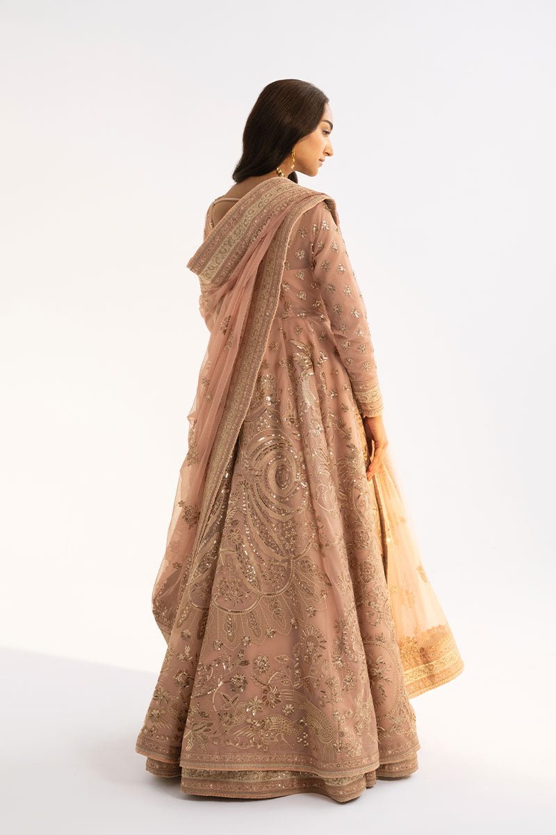 Fahad Hussayn | Ashk o Atar | AFROOZ S Peach Pink Net