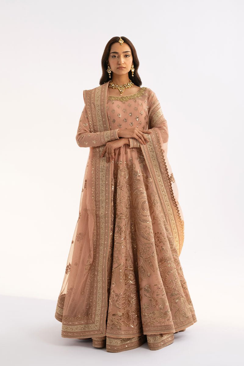 Fahad Hussayn | Ashk o Atar | AFROOZ XS Peach Pink Net