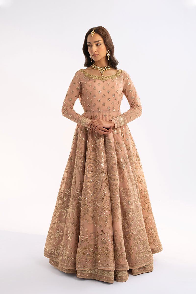 Fahad Hussayn | Ashk o Atar | AFROOZ XL Peach Pink Net