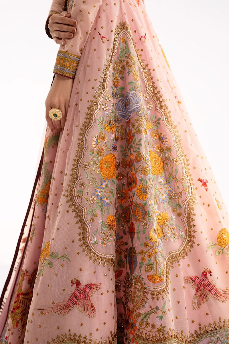 Fahad Hussayn | Ashk o Atar | AFSANEH Custom Size Pink Net
