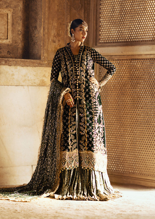 Aik Atelier | Dastoor Velvet 24 | DASTOOR - LOOK 02 XS Bottle Green Velvet