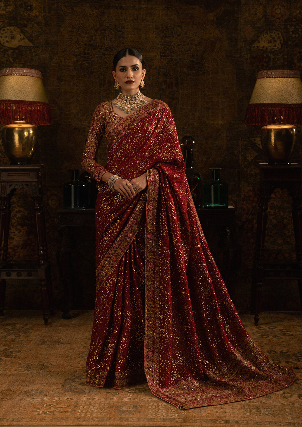 Aik Atelier | Sari Edit 25 | LOOK 01 - Pakistani Designer Dress - by Aik Atelier - Type : Ladies Clothes - 100% Original at Saira Sultan