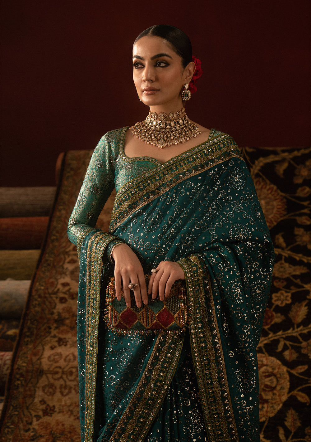Aik Atelier | Sari Edit 25 | LOOK 03 - Pakistani Designer Dress - by Aik Atelier - Type : Ladies Clothes - 100% Original at Saira Sultan