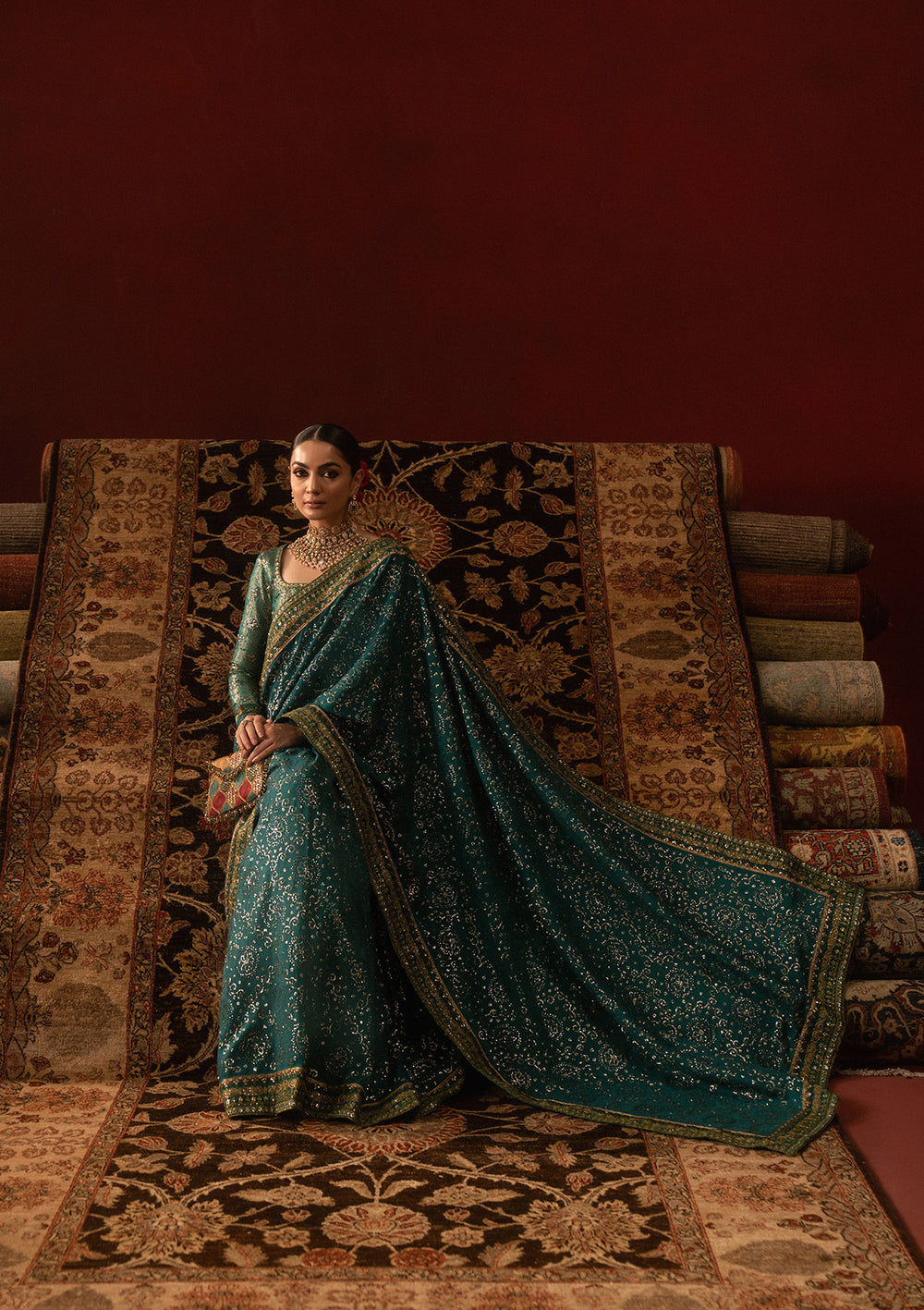 Aik Atelier | Sari Edit 25 | LOOK 03 - Pakistani Designer Dress - by Aik Atelier - Type : Ladies Clothes - 100% Original at Saira Sultan