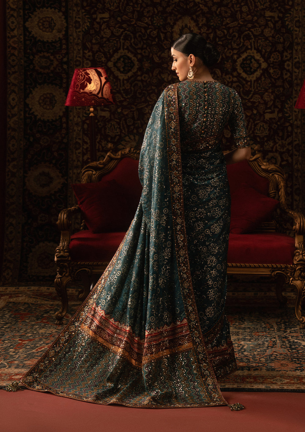 Aik Atelier | Sari Edit 25 | LOOK 05 - Pakistani Designer Dress - by Aik Atelier - Type : Ladies Clothes - 100% Original at Saira Sultan