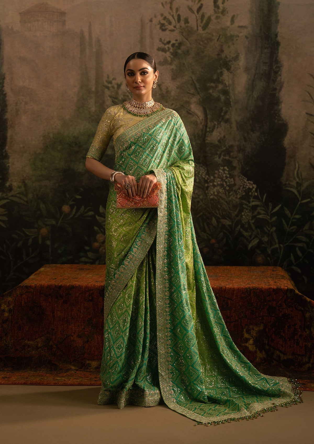 Aik Atelier | Sari Edit 25 | LOOK 07 - Pakistani Designer Dress - by Aik Atelier - Type : Ladies Clothes - 100% Original at Saira Sultan