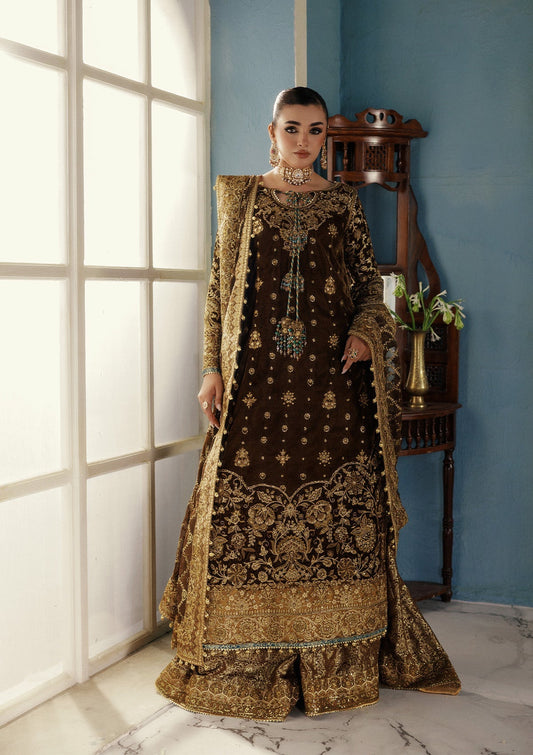 Aik Atelier | Udaipur Velvet 25 | LOOK 01 - Pakistani Designer Dress - by Aik Atelier - Type : Ladies Clothes - 100% Original at Saira Sultan