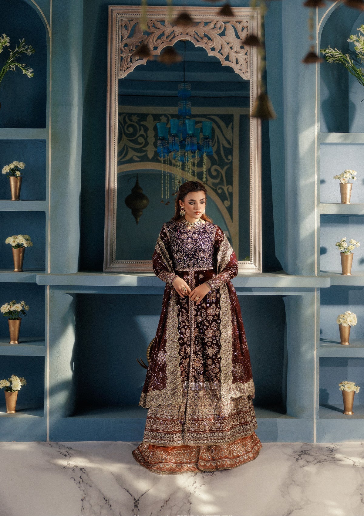 Aik Atelier | Udaipur Velvet 25 | LOOK 03 - Pakistani Designer Dress - by Aik Atelier - Type : Ladies Clothes - 100% Original at Saira Sultan